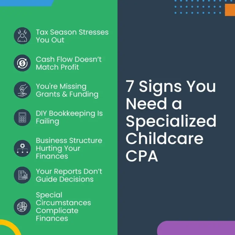 image of the 7 signs of childcare business needs