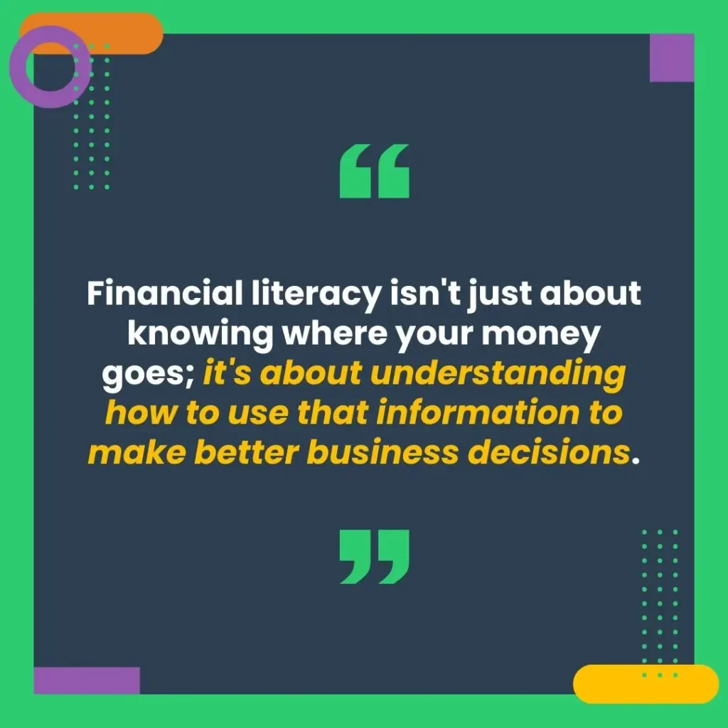 image showing quote about financial education and empowerment